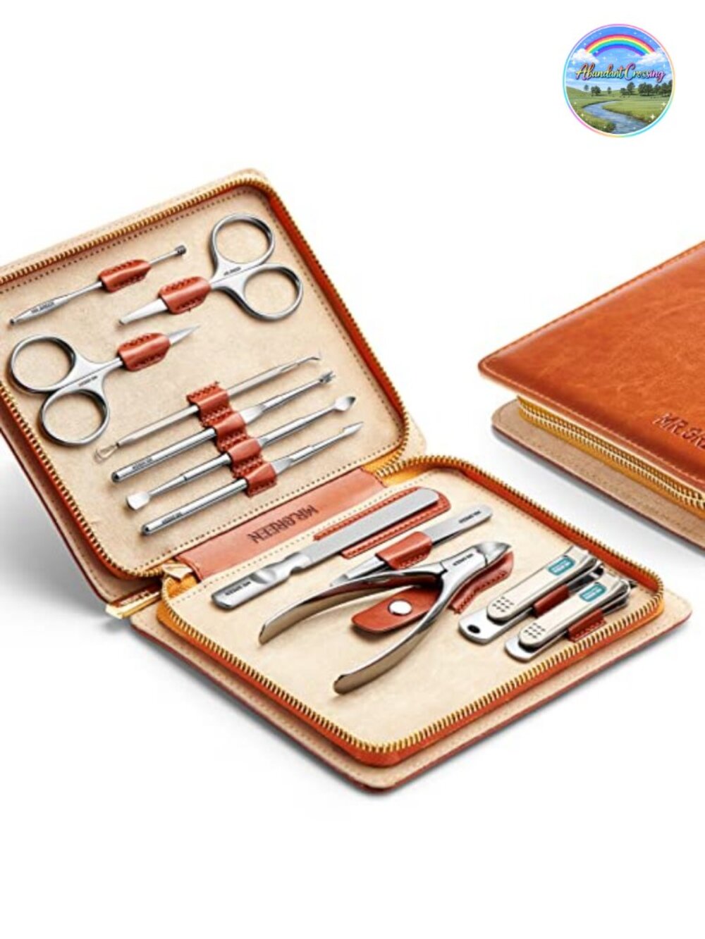 12-in-1 Manicure Set Stainless Steel Nail Clippers with Leather Case